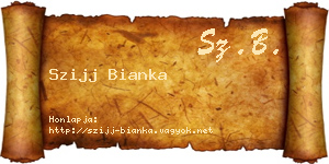 Szijj Bianka névjegykártya