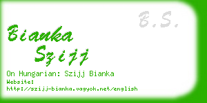 bianka szijj business card